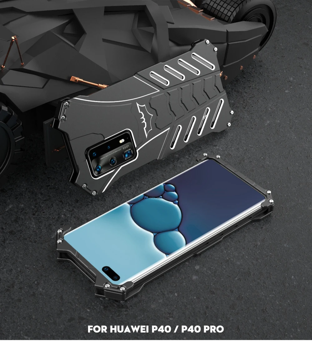 

Metal Aluminum Armor Case For Huawei P40 Pro P40 case funda coque For Huawei P40 Pro phone Case Cover shockproof Fundas Holder