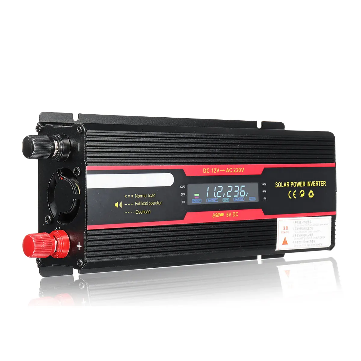 Автомобильный инвертор 12V 220V 6000W верхушкой с солнечной Мощность ЖК дисплей