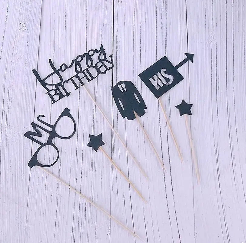 6 шт./пакет Father's Day торт фигурки жениха и невесты Лучший папа украшения с днем