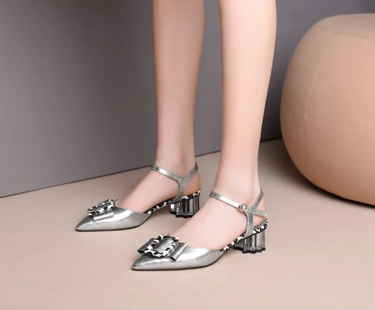 Сандалии женские на высоком каблуке босоножки с квадратной пряжкой и обувь