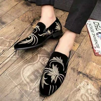 2021 new european and american casual wild trend knitting hands and feet mens loafers nightclub cashmere mens shoes xm320