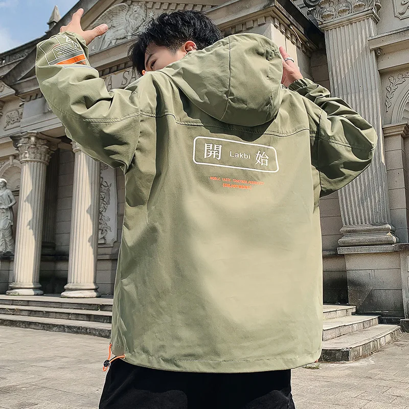 2019 половина на молнии комбинезон с капюшоном куртка Тренч пальто мужская