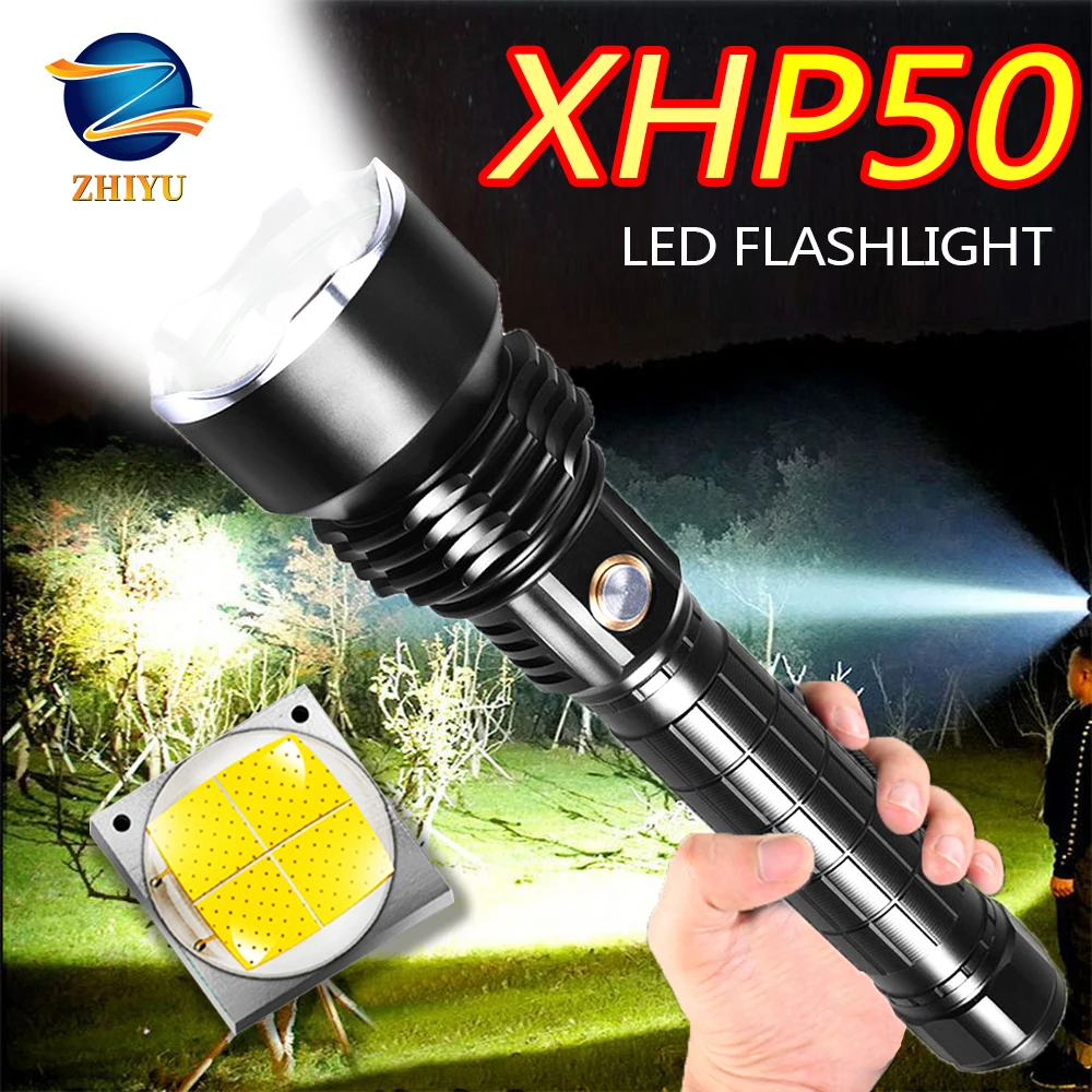 ZHIYU светодиодный светильник XHP50 самый мощный Usb масштабируемый вспышка