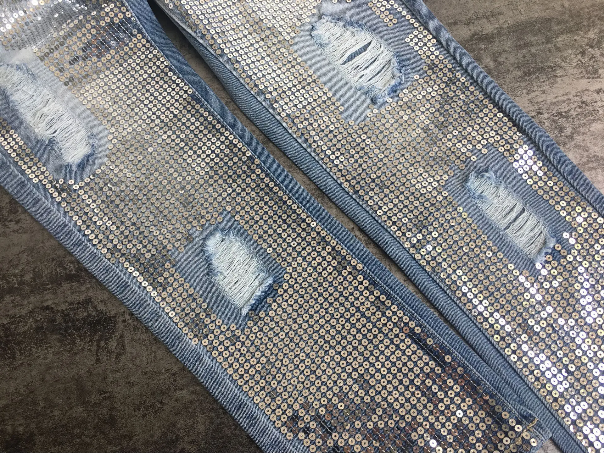 MEVGOHOT/модные женские джинсы с блестками и высокой талией, прямые блестящие джинсы больших размеров, уличная одежда, блестящие джинсы Femme HAA009