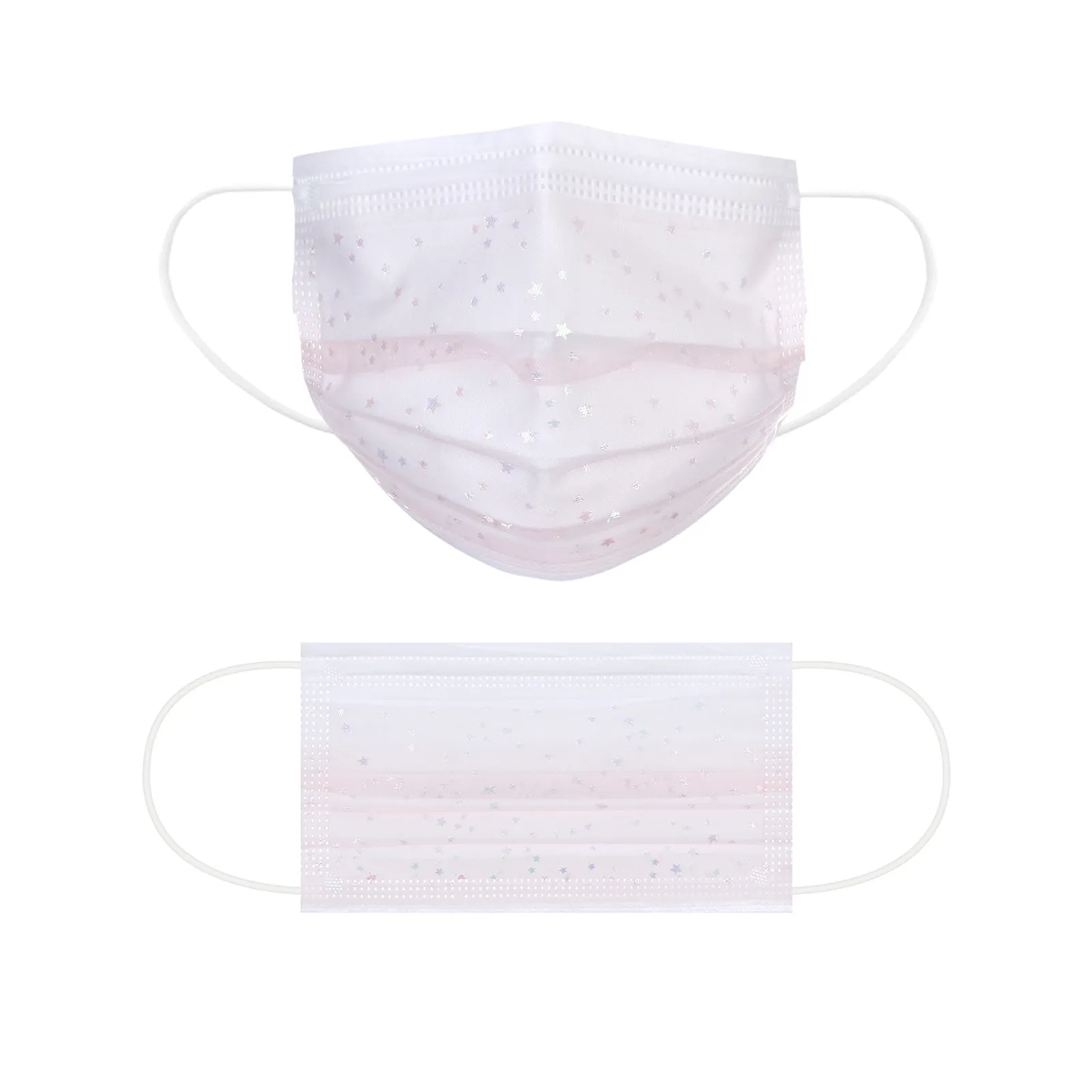 10 100 шт. одноразовые маски для лица унисекс сетчатый респиратор с блестками маска