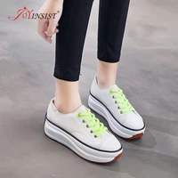fashion canvas sneakers for women platform sneakers woman wedge casual shoes running sport shoes low to help lace up bottom