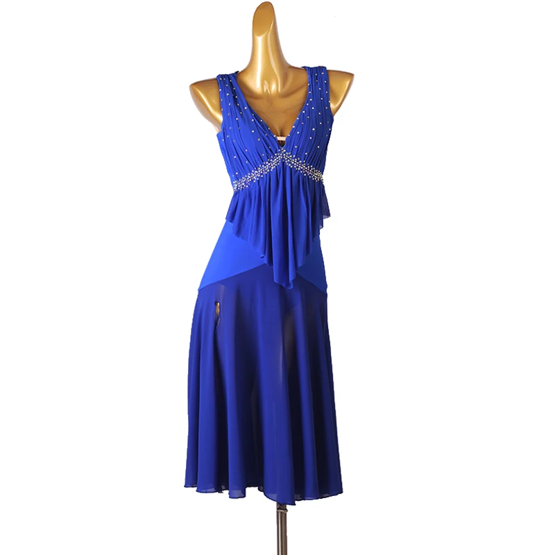

Latin Dance Female adult High-end Custom Halter Dress Performance Clothes Girl Professional Fashion Competition Tassel Skirt
