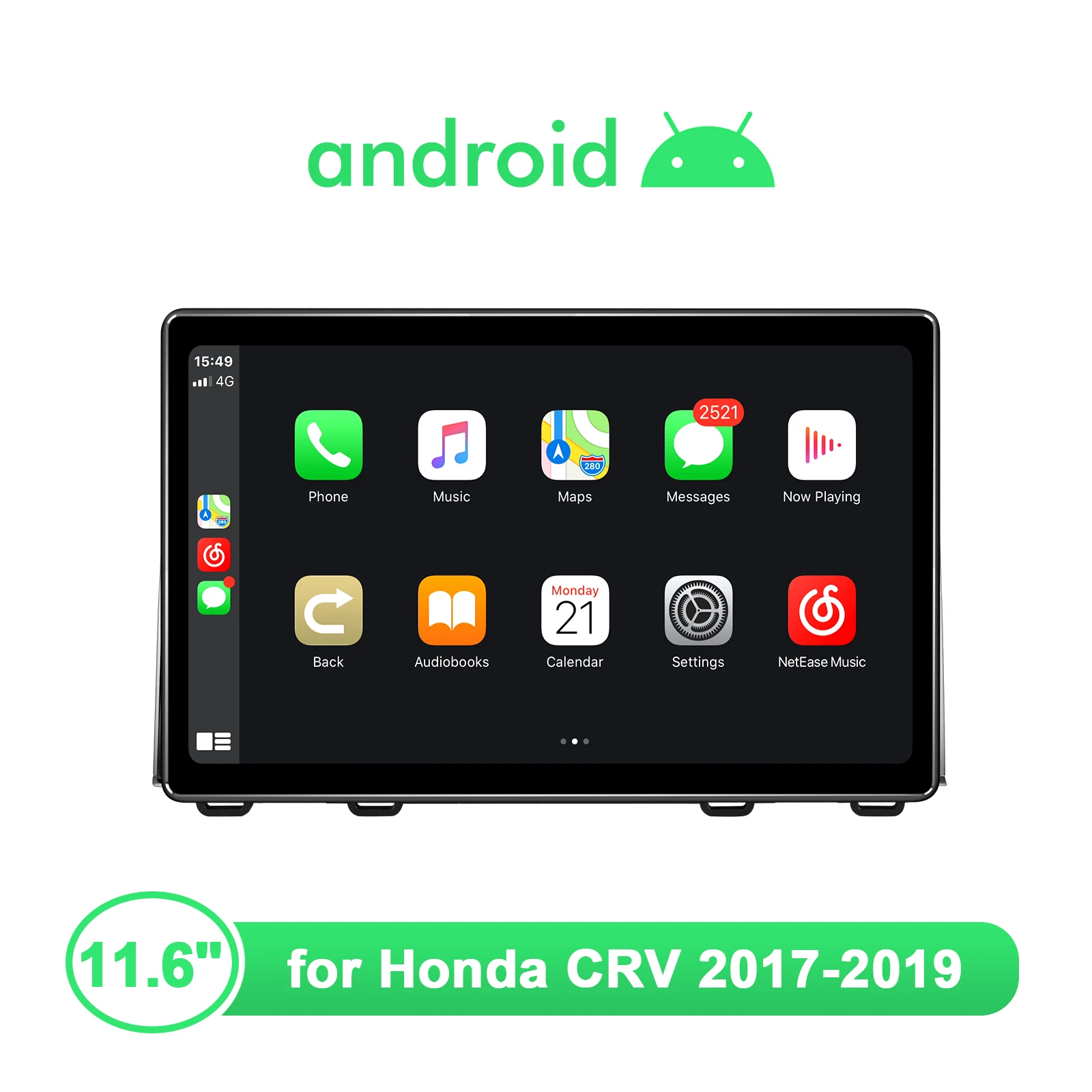 구매 라디오 테이프 레코더 1 Din 안 드 로이드 10 중앙 멀티미디어 플레이어 혼다 CRV 11.6-2017 2019 인치 자동차 라디오 GPS 무선 Carplay