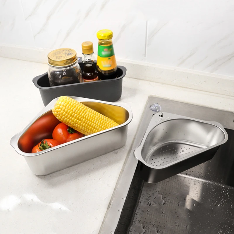 

Стойка для фильтров для кухонной раковины, многофункциональный держатель на присоске, подвесная стая корзина для хранения слива, кухонные ...