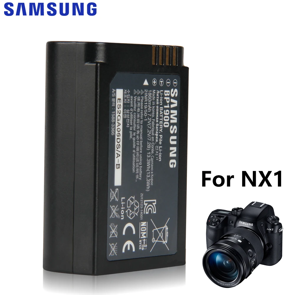 Оригинальный аккумулятор BP1900 натуральная батарея для Samsung NX1 смарт камера