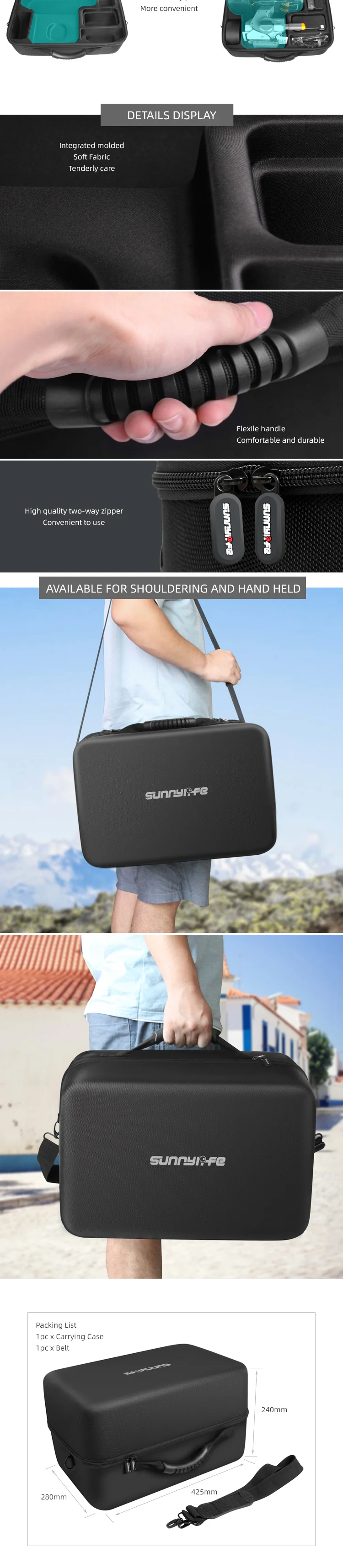 Sunnylife портативный чехол Чехол для кабеля коробка для хранения сумка для DJI RoboMaster S1 RC робот и аксессуары