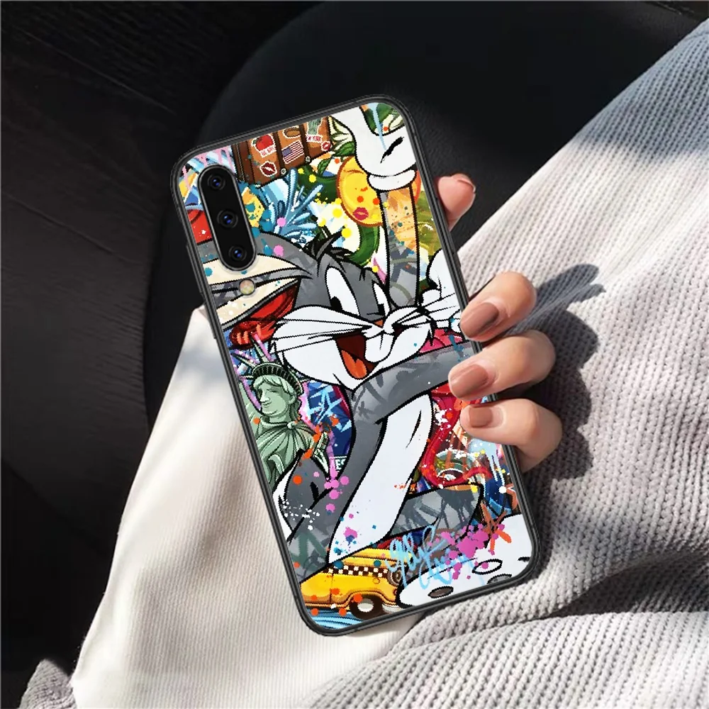 

Cartoon Rabbit Wolf Dog Phone Case For Samsung Galaxy A10 A20 A30 E A40 A50 A51 A70 A71 A J 5 6 7 8 2016 2017 2018 black Funda