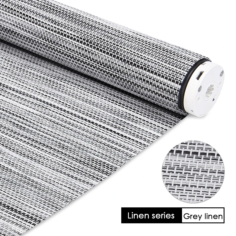 Солнцезащитная ткань моторизованные шторы на роликах для умного дома Google Alexa