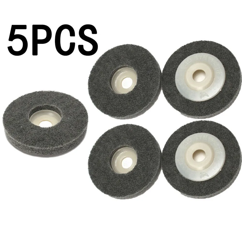 

5pcs 4Inch 100mmx16mm Nylon Fiber Polishing Wheel Grinding Disc Sanding Buffing Disc Abrasive Tools For Angle Grinder