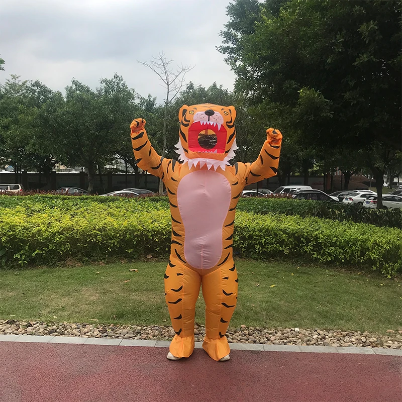 Новый детский надувной костюм тигра в виде животного динозавра для мальчиков