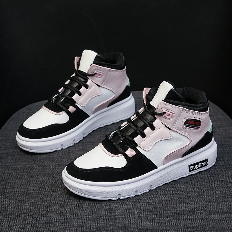 

2021 New Women Running Shoes Outdoor Comfortable Women Sneakers Men Air Shoes Gold Pink Athletics Sport Shoes Couple side 35-40