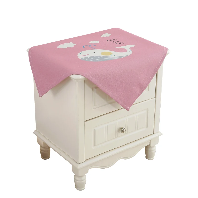 

Japanese Cartoon Dog tablecloth Cotton and linen cute fish tablecloth Home Decoration Cover for Children's Birthday Party