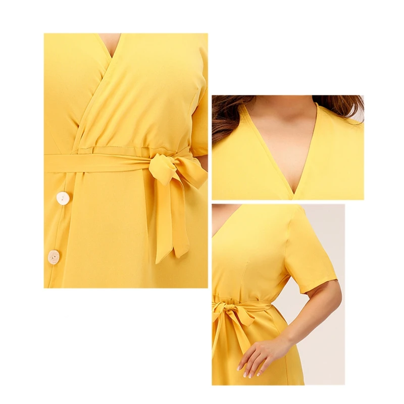 Женское летнее платье с коротким рукавом большие размеры|Женские платья| |