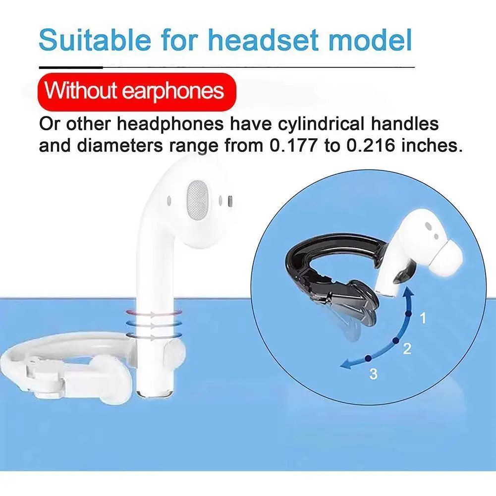 

1 Pair Ear Clip Protective Earhooks PC Earhook Loop Anti-Lost Earphone Holder Sports For Apple Airpods1/2/Pro Accessories