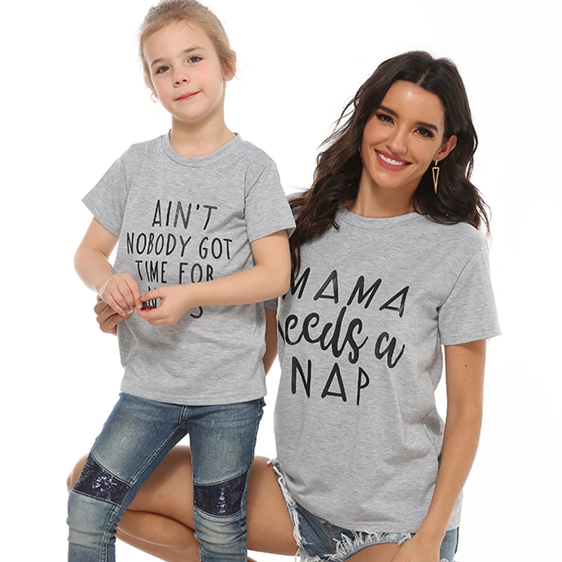 

Matching Family Outfits Letter Print Family T Shirt Summer O-neck Mother Daughter T-shirts Family Matching Tops Family Clothes