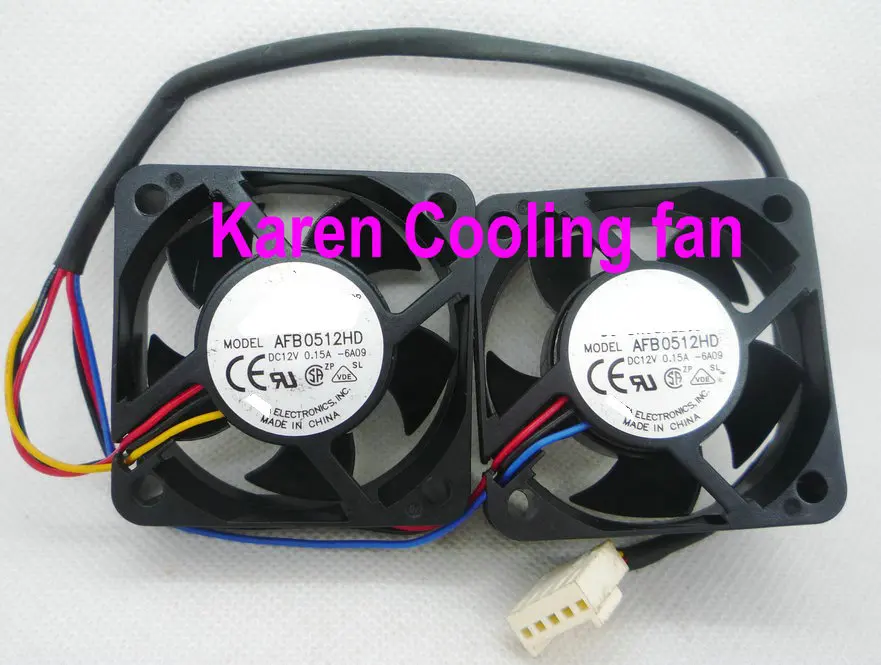 

5CM AFB0512HD 5020 12V 0.15A 3wire server Cooling Fan 1set for 2pcs