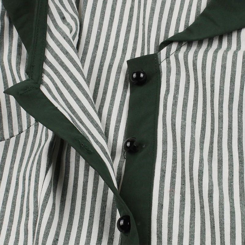 Женское винтажное платье-поло OTEN повседневное платье в полоску короткий рукав