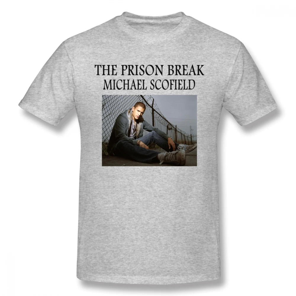 Футболка с надписью Prison Break Movie Майклом Скофилдом хлопковая графическим рисунком