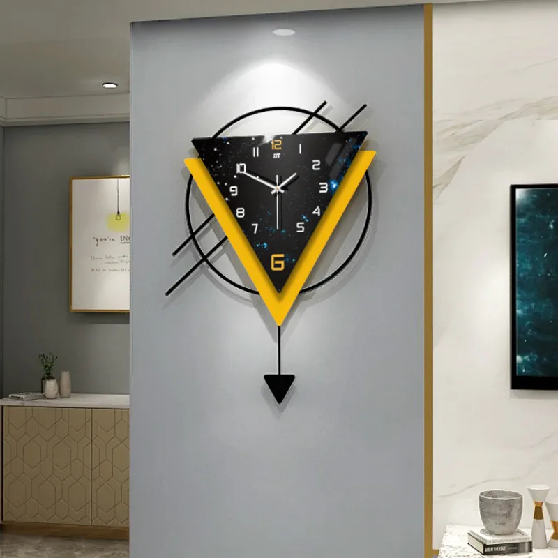 

Art Nordic Wall Clock Pendulum Luxury Large Living Room Modern Design Creative Wall Clock Simple Reloj Pared Home Decor DA60WC