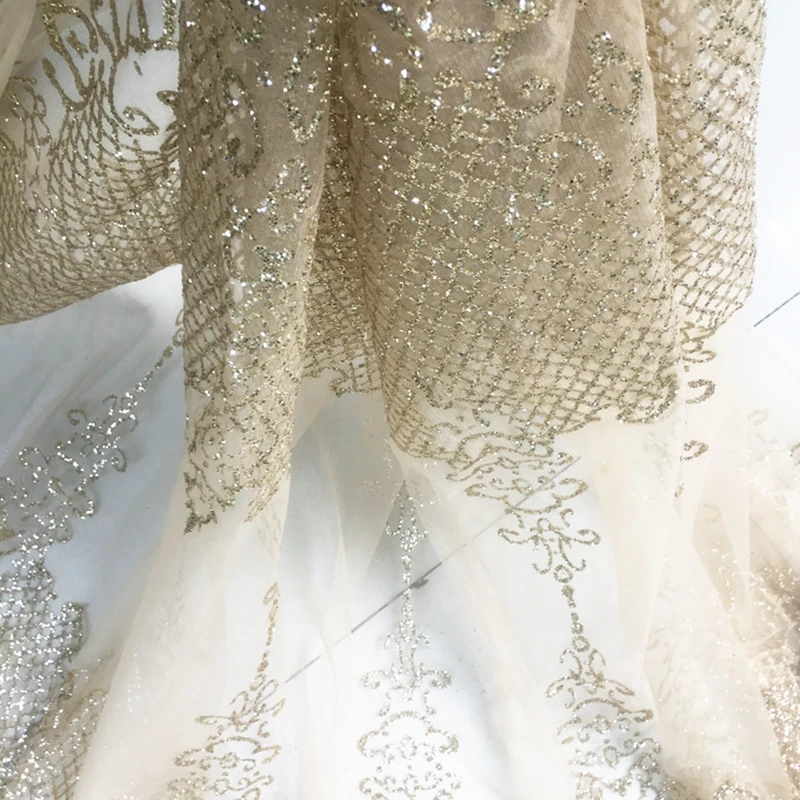 1Y/лот дворец Стиль Европейский Золотой костюм для девочек с блестящими пайетками