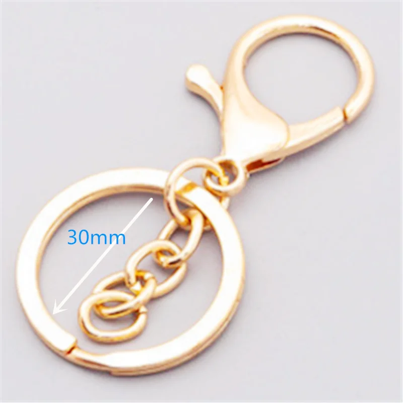4 шт./лот кольцо для ключей 30 мм длина 68 застежка Лобстер крючок брелоки бижутерии