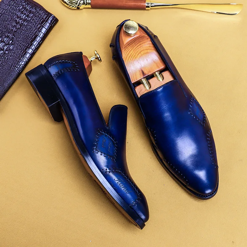 Мужские кожаные туфли с натуральным лицевым покрытием модельные Goodyear Оксфорды