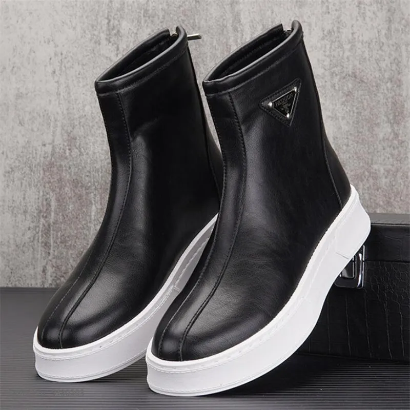 Новое поступление ботинки на молнии в британском стиле мужская повседневная