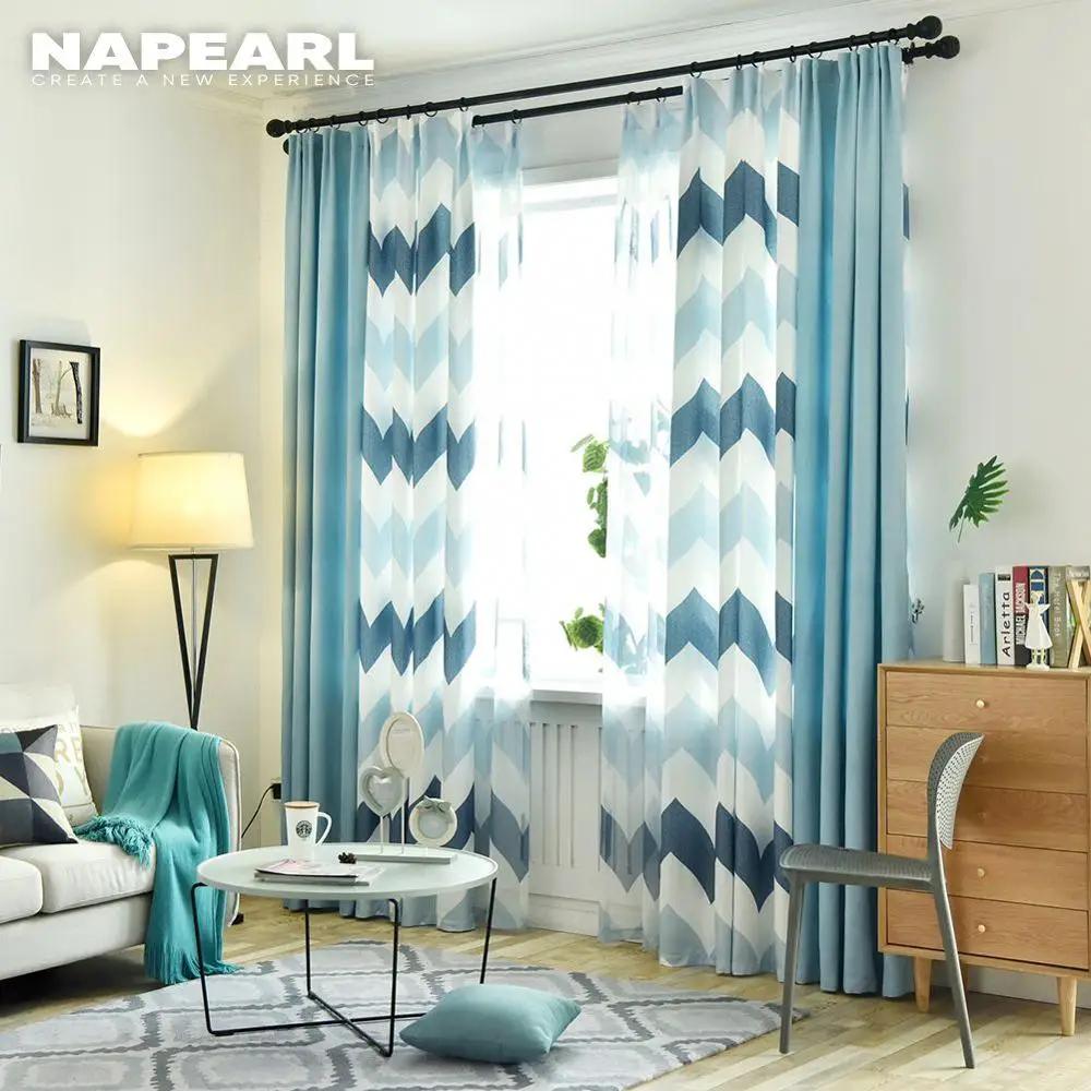 Тюлевые шторы NAPEARL в современном стиле для спальни детей с волнистыми полосками