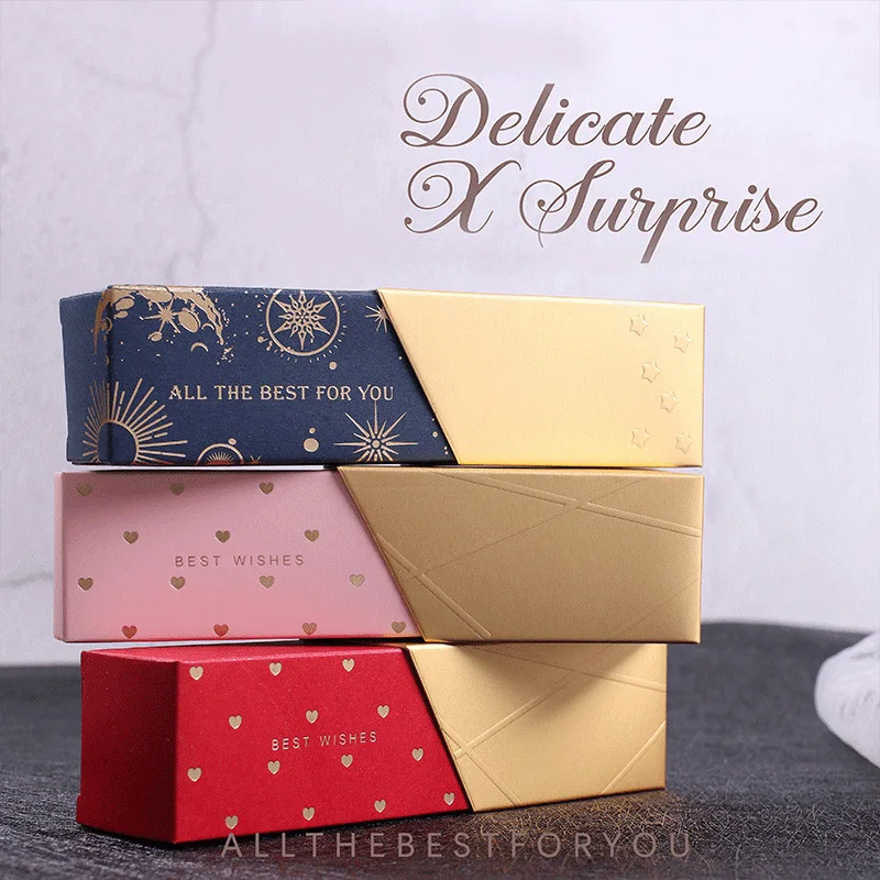Caja de regalo de papel de Chocolate para invitados, embalaje de cajas...
