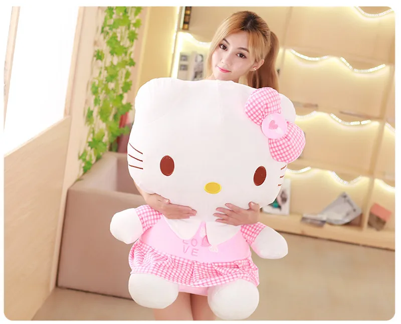 Оригинальные куклы Hellokitty плюшевые игрушки, очаровательные Куклы hello kitty, подарок на день девочек, Рождественский подарок/40 см