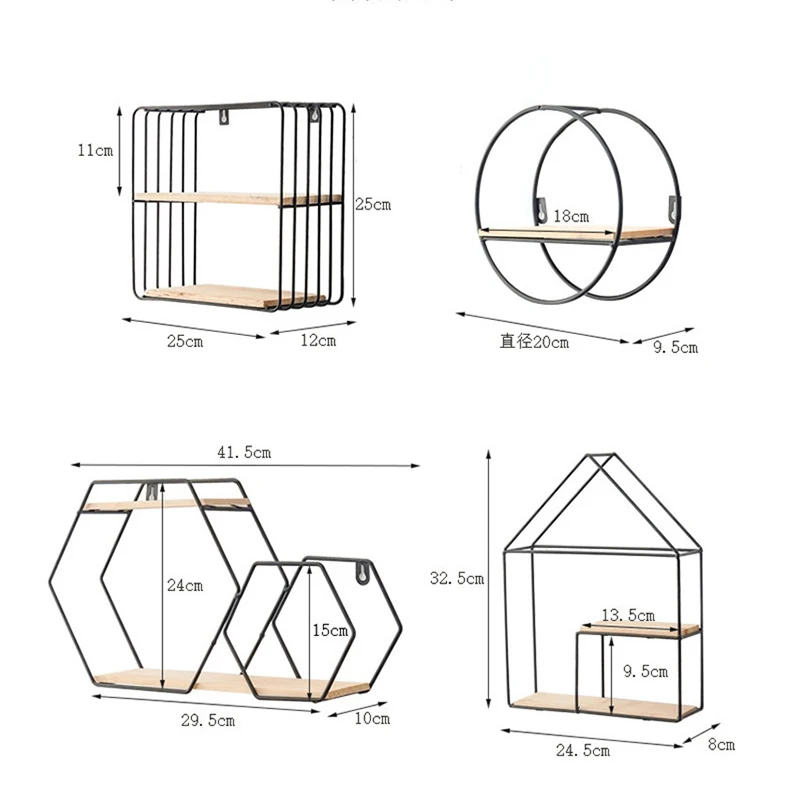 Деревянные золотые стеллажи для хранения подвесной декор коробка цветочный