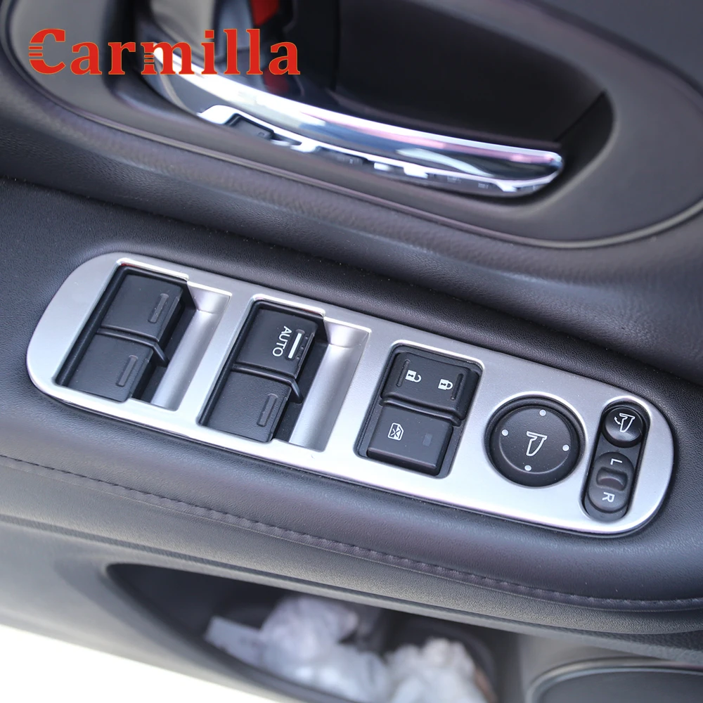 

Carmilla 4 шт./компл. Автомобильная дверь, стеклоподъемник, панель переключателя, хромированная отделка крышки для Honda HR-V HRV Vezel 2014-2020, аксессуары