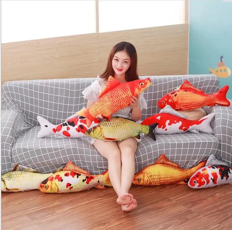 Подушка для рыбы Интерактивная игрушка кошек С Кошачьей Мятой | Дом и сад