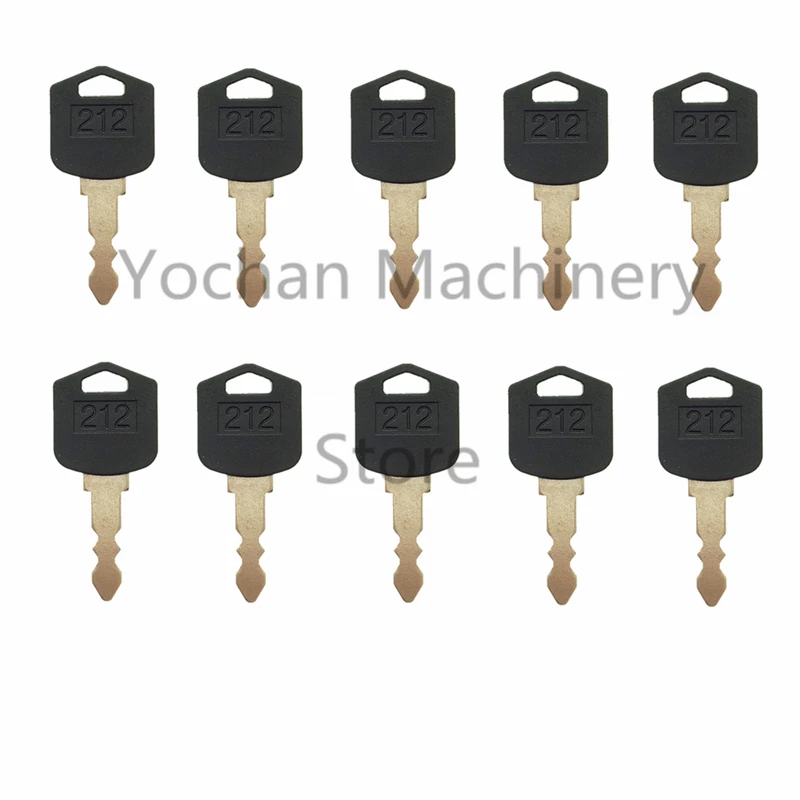 10 PCS 212 D554212 Ignition Key  fit For Various Doosan & Daewoo Forklift Models