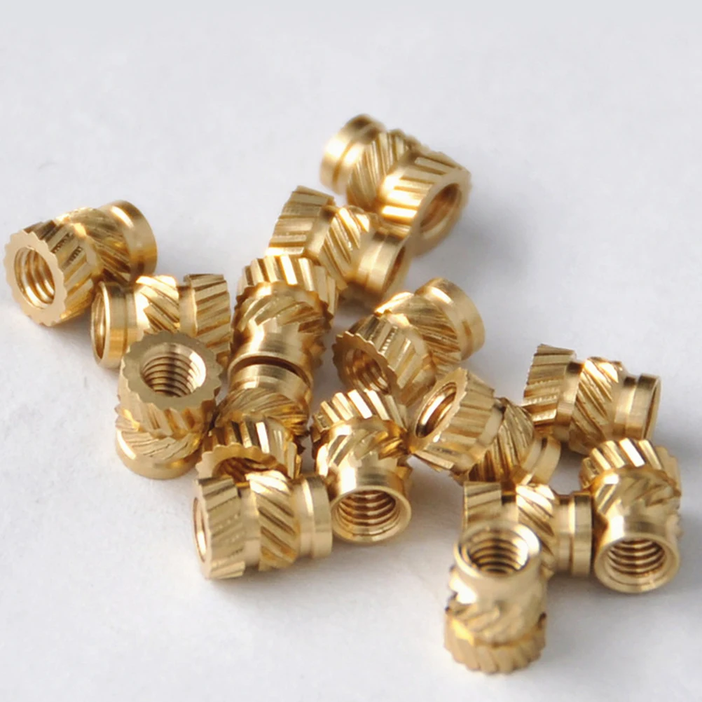 200pcs M3 M3*5.7-OD4.6 Thread Brass Knurled Inserts Nut Heat Embed Parts Female Pressed Fit into Holes for 3D Printing supplies |