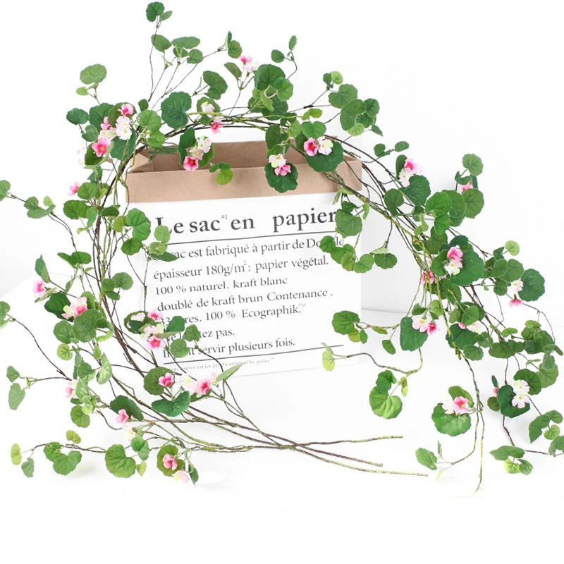 

1,7 м гирлянда искусственный свадебный цветок Плющ гирлянда Виноградная лоза Цветочный декор маленький цветок ферма украшение цветок стена ...