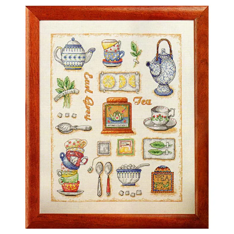 Набор для вышивки крестиком Fishxx T337 кухонная китайская посуда с узором домашняя