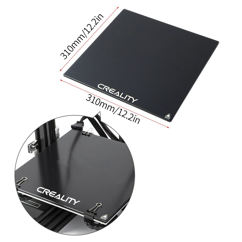 Creality 3D CR 10 Ultrabase стеклянная пластина самоклеящаяся Строительная поверхность 310*310