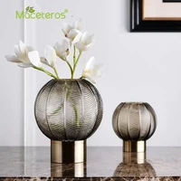 american creative metal glass vase living room bedroom study flower arrangement light luxury simple home art decoration crafts