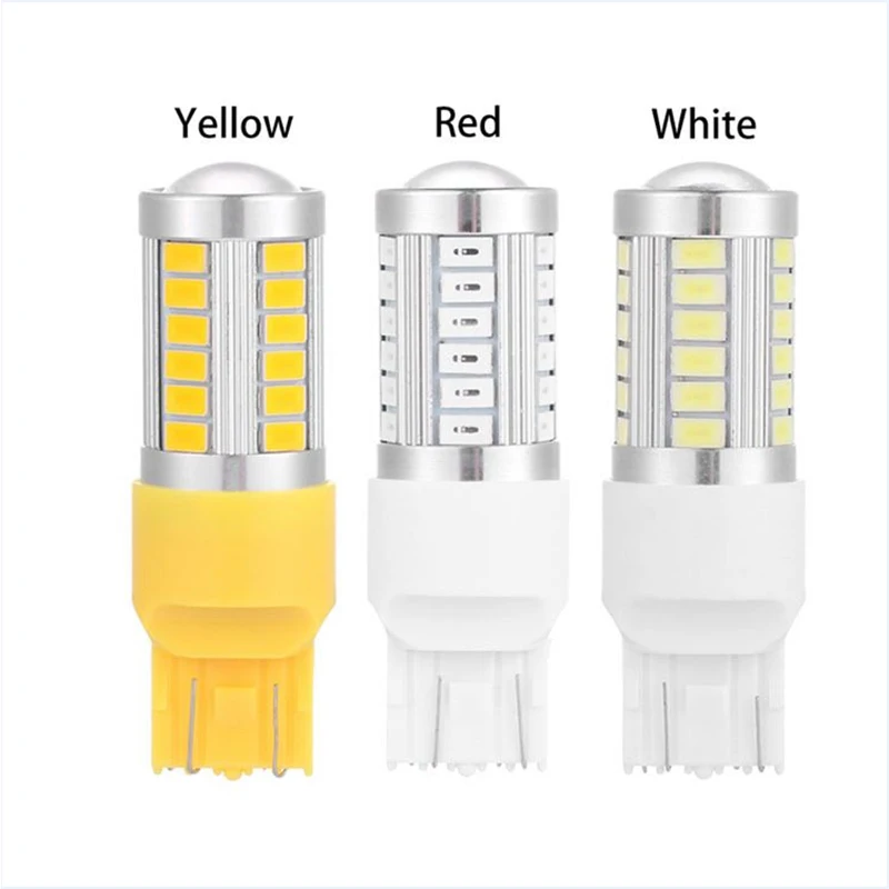 4 шт. 1156 1157 7440 7443 P21W BA15S 33 SMD 5630 5730 светодиодный Автомобильная резервная светильник s двигатель тормозные лампы дневного светильник белого цвета