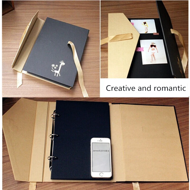 60 страниц DIY альбом с подарочной коробкой креативная книга для хранения