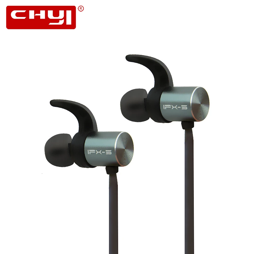 

Беспроводные Bluetooth-наушники CHUYI, Металлическая магнитная водонепроницаемая Спортивная Музыкальная гарнитура с микрофоном, наушники с чехл...
