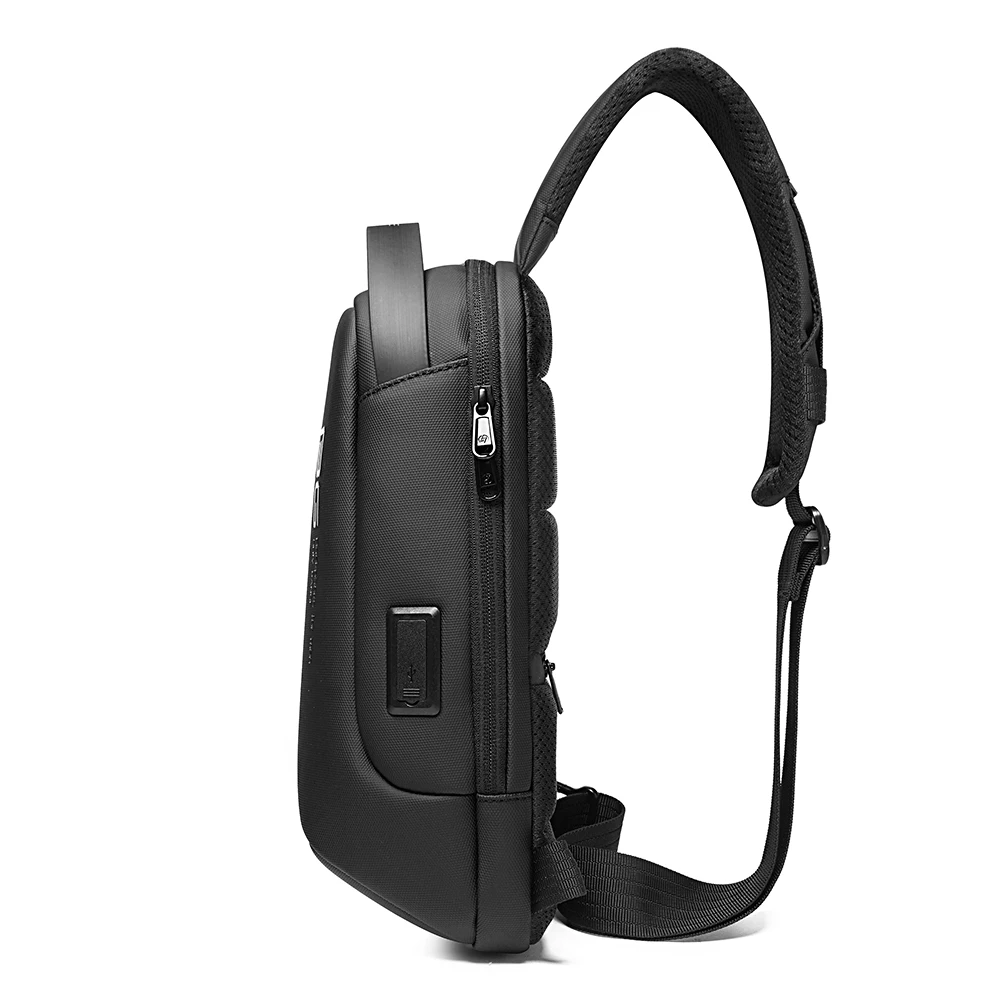 Fashion Anti Theft Multifunction Men Chest Bag Crossbody USB Charging Shoulder Messenger Bags