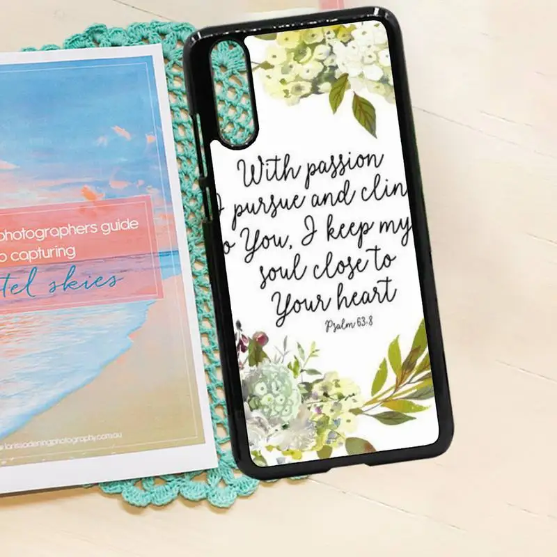 

Alphabet Phrases Bible Flowers Phone Case PC for iPhone 11 12 pro XS MAX 8 7 6 6S Plus X 5S SE 2020 XR
