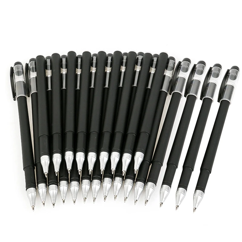 

24 Gel Pens Black Gel Pen 0.5mm Non-Slip Black Gel Pen Quick-Drying Ink Pen